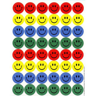 Mini Smiley Face Stickers 5/8" 192/pk