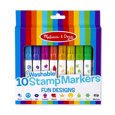 10 Washable Stamp Markers - Fun Designs