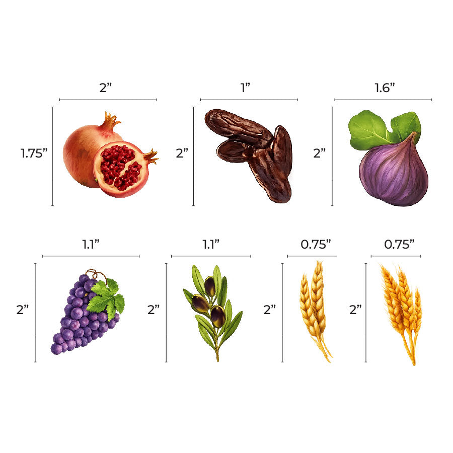 Shivas Haminim Cutout 2" 20/sets