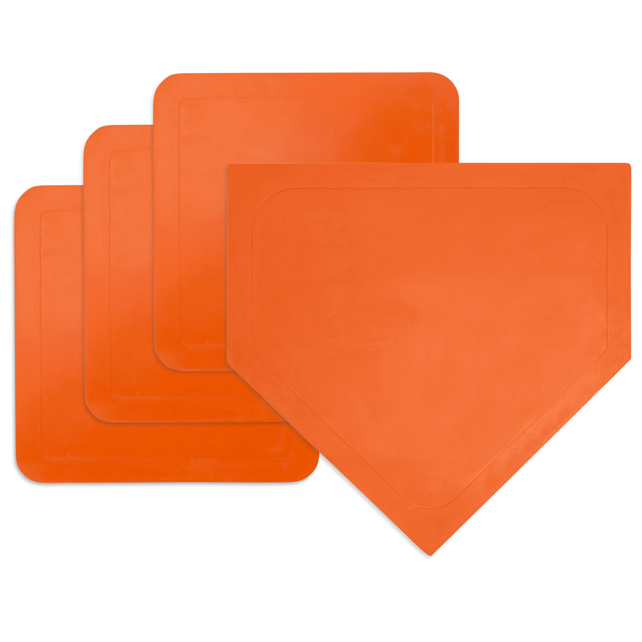 Throwdown Gym Base Set, 3 Bases and 1 Home Plate 17"