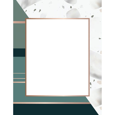notebook covers green and rose gold square 8.5" x 11" 12/pk
