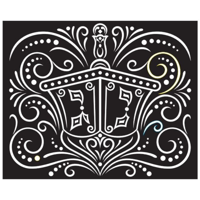 Chanukah Velvet Art  6.5″ x 8″