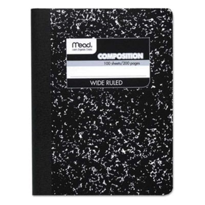 MEAD Composition Notebook Wide Ruled 100pgs