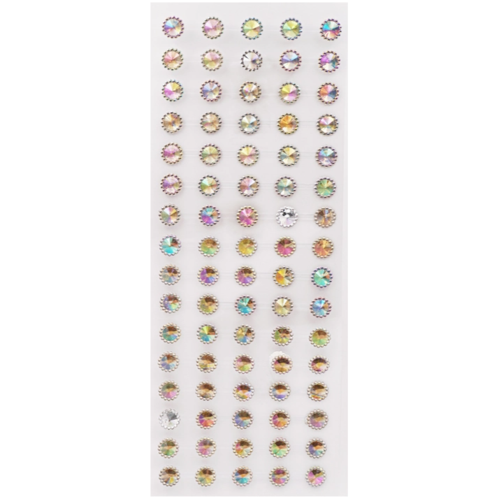 Adhesive Rhinestone Bubble Iridescent Gold 12mm 80/pk
