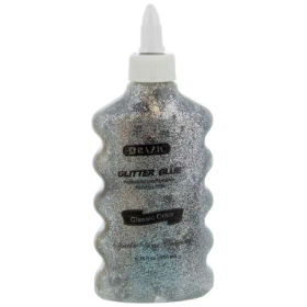 Glitter Glue Silver 6.72Fl oz