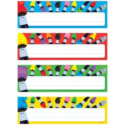 Colortime Paintbrushes Name Plates Variety Pack 2 7/8" x 9 1/2" 32/pk (Discontinued)