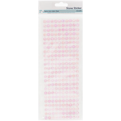 Adhesive Rhinestone Bubble Pink 8mm 240/pk