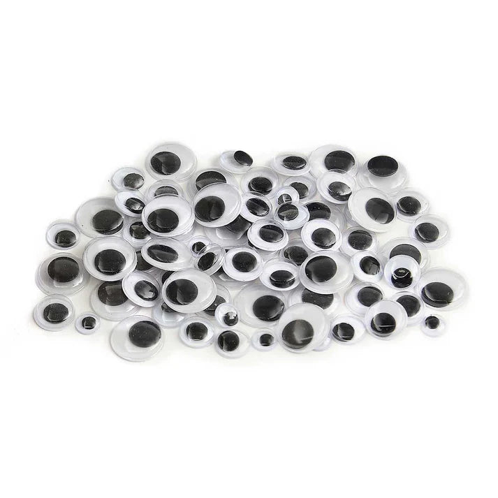 Wiggle Eyes (Black, 12 mm, 100) (Closeout)