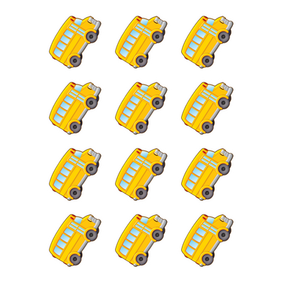 School Bus Mini Accents 3" 36/pk