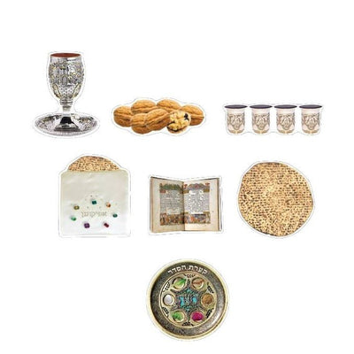 Jumbo Pesach Symbol Cutouts 7/pk (1 of each)