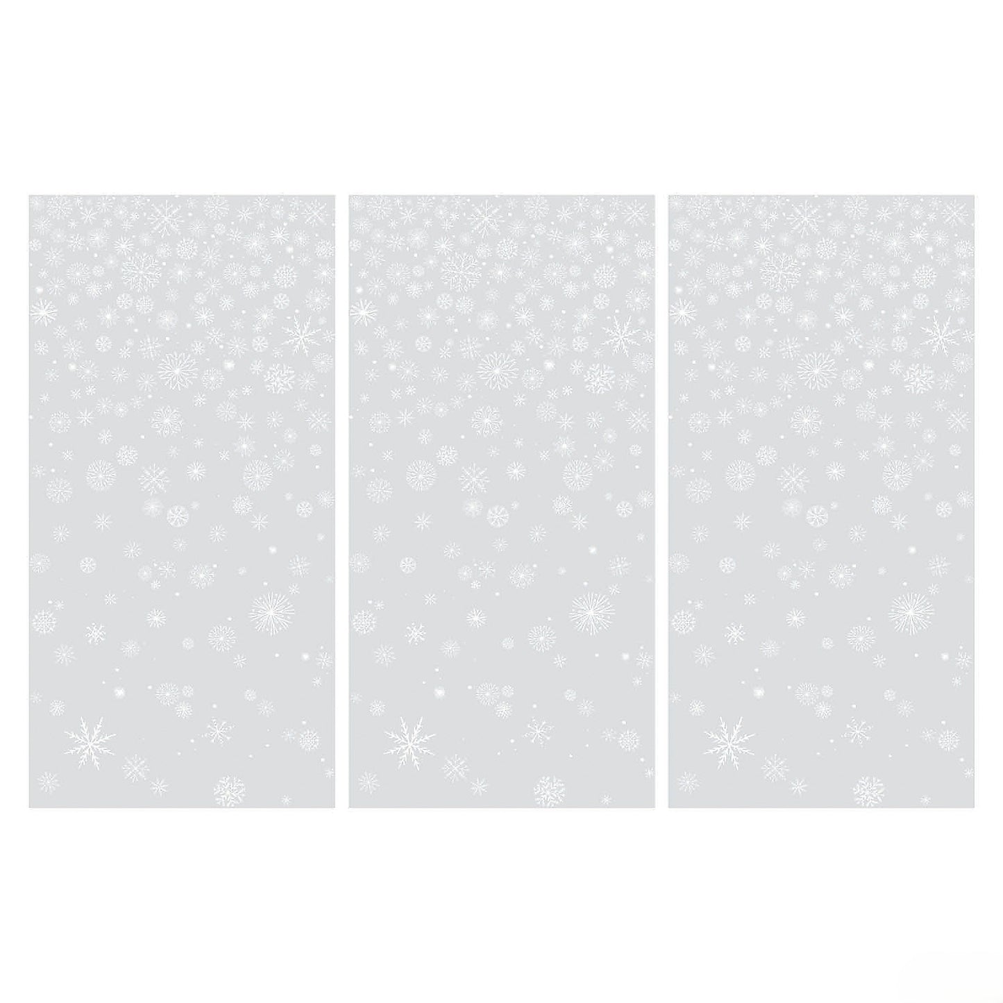 Clear Snowflake Print Backdrop 9 ft. x 6 ft. 3 pcs. per set