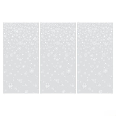 Clear Snowflake Print Backdrop 9 ft. x 6 ft. 3 pcs. per set