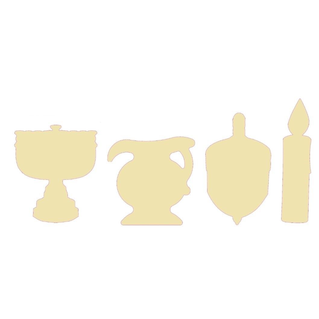 Chanukah Cardboard Cutouts 36/pk