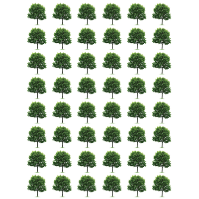 Stickers Trees 1/2" Round 19mm Color Print 10/pk