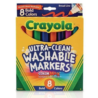 Crayola Ultra-Clean Washable Markers Bold Colors 8/pk
