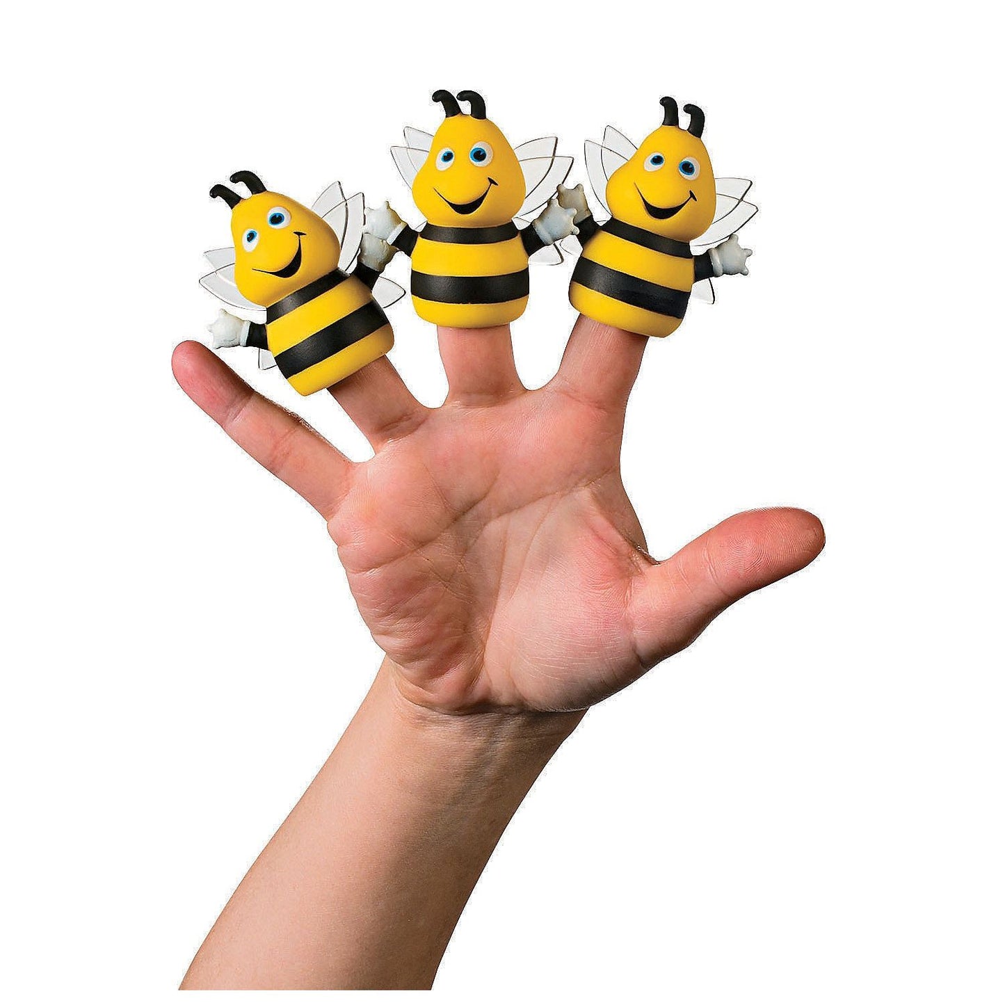 Mini Vinyl Busy Bee Finger Puppets 12/pk
