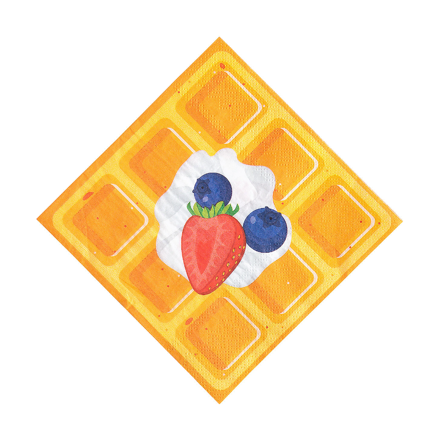 Brunch Party Waffle Luncheon Napkins 16/pk (closeout)