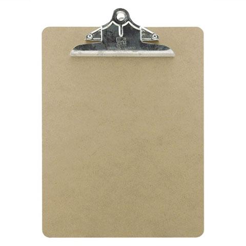 Clipboard Letter Holds 8.5" x 11" Sheets, Brown