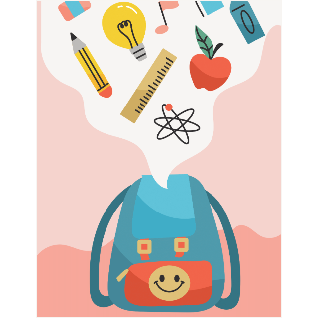 homework folder cover - happy knapsack 8.5" x 11" 12/pk