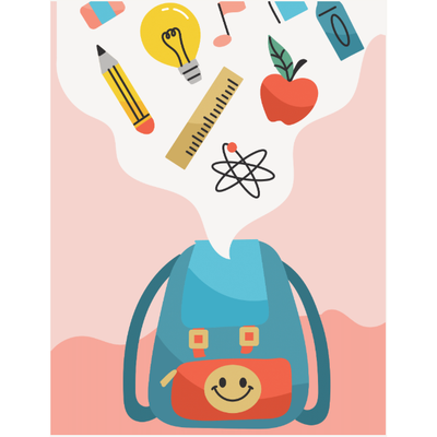 homework folder cover - happy knapsack 8.5" x 11" 12/pk