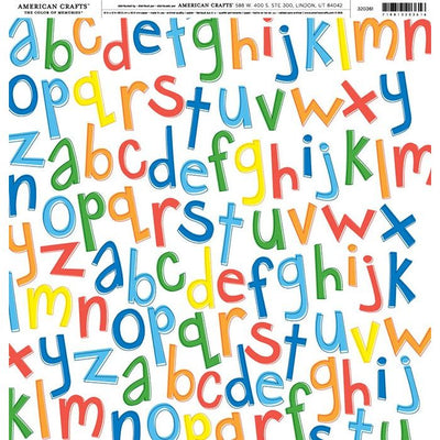 Open Stock - 12 X 12 - Patterned Paper - Single Sided - Primary Alphabet