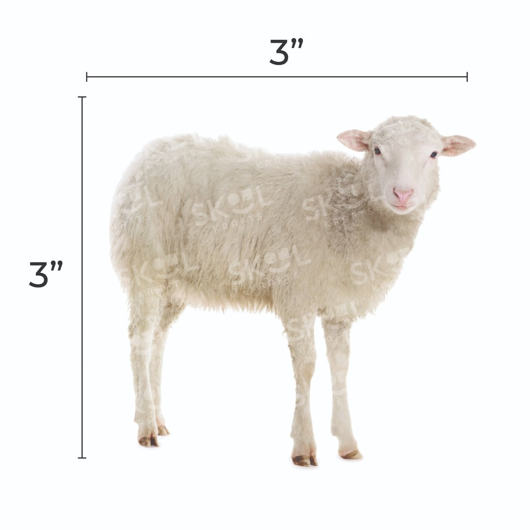 Sheep Cutout 3" x 3" 20/pk