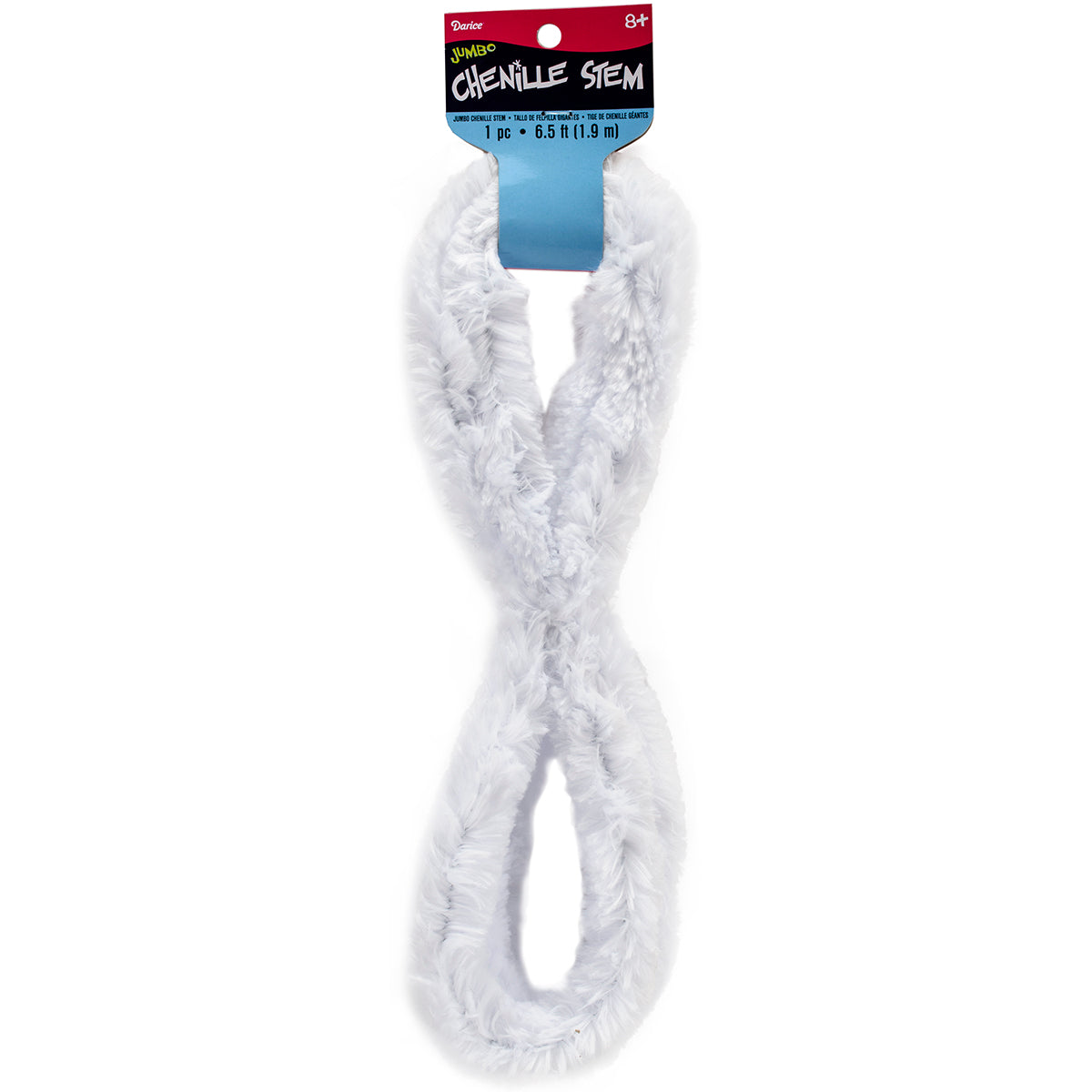 Jumbo Chenille Stems, White, 6.5 feet (Closeout)