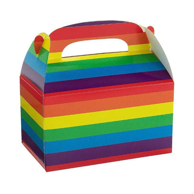 Rainbow Treat Boxes 6 1/4" x 3 1/2" x 6" - 12 Pc.