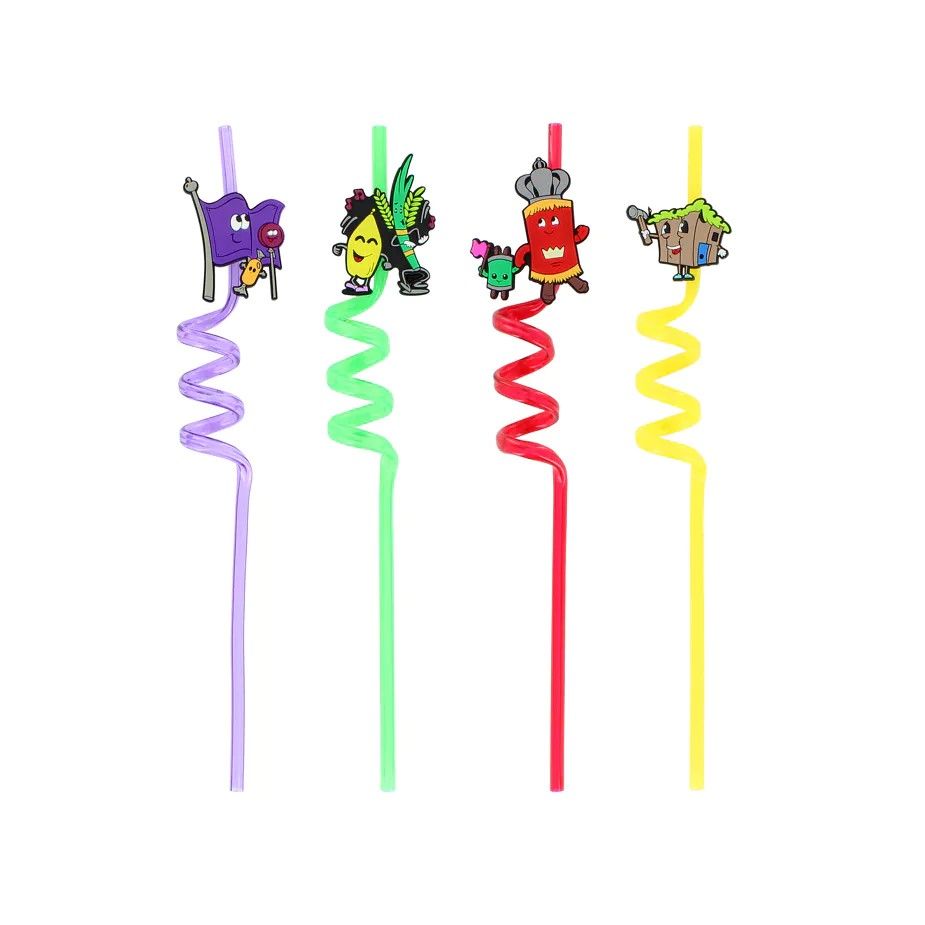 Sukkot Straws 10.6" 4/pk