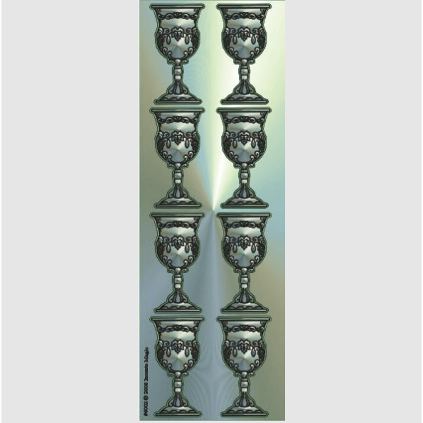 Silver Bechers Stickers 8 On A Sheet (25 Sheets)