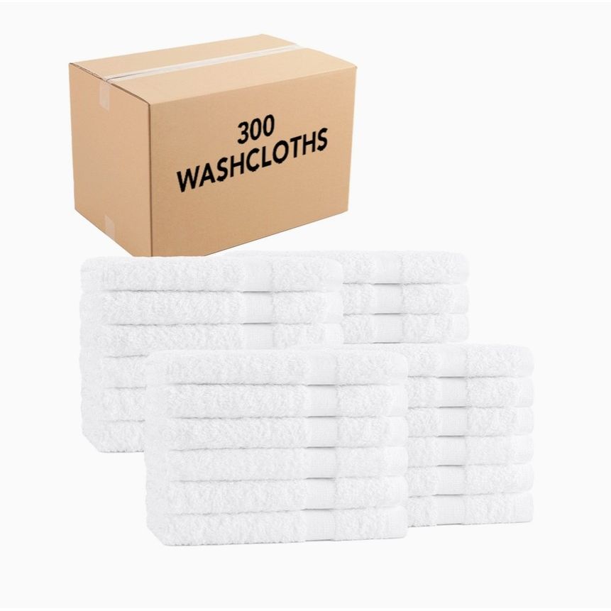 Washcloths,12x12, White 1 pc