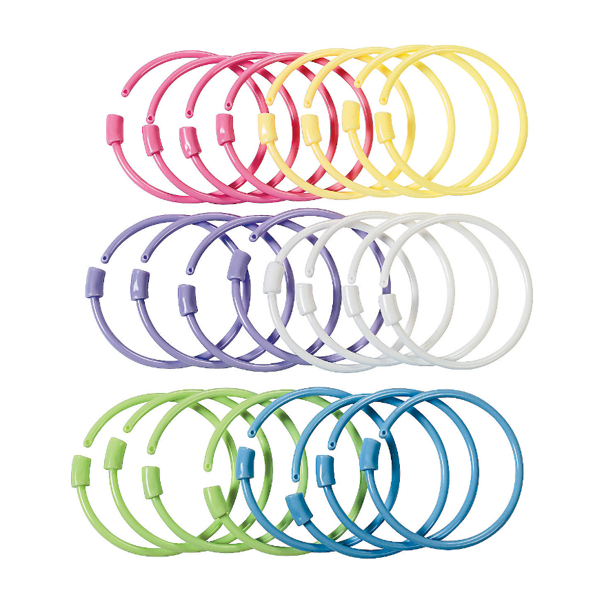 Pastel Pony Bead Bracelet With Closure 2 1/4" 24/pk