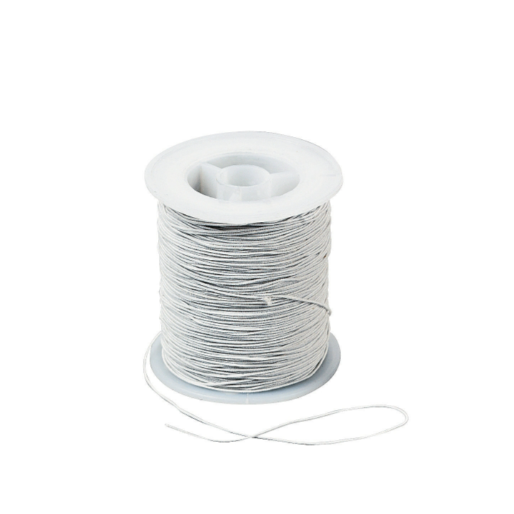 Nylon Thin White Elastic Cording .7mm x 100yds