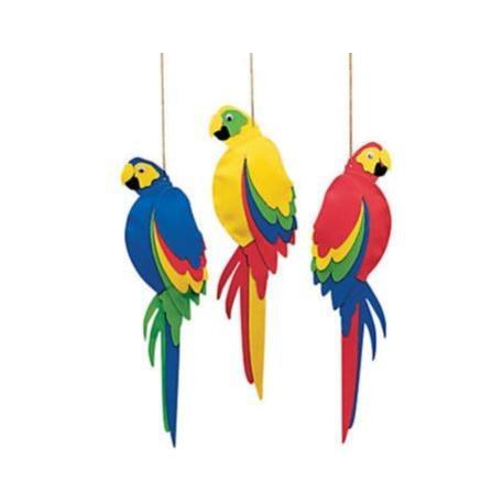 Foam Jumbo Parrots 21" 12/pk
