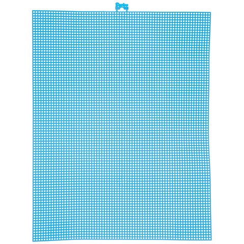 #7 Mesh Plastic Canvas - Neon Blue - 10.5 x 13.5