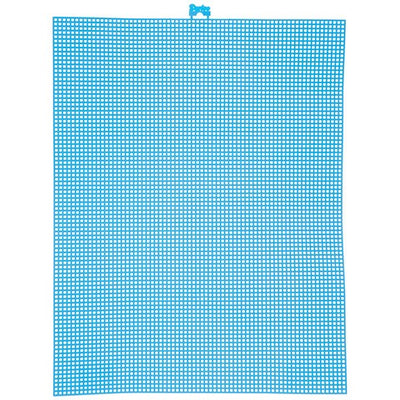 #7 Mesh Plastic Canvas - Neon Blue - 10.5 x 13.5