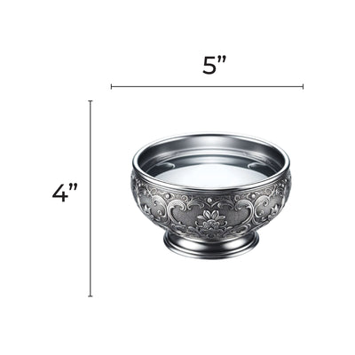 Silver Bowl with Water Cutout 5-inch 20/pk
