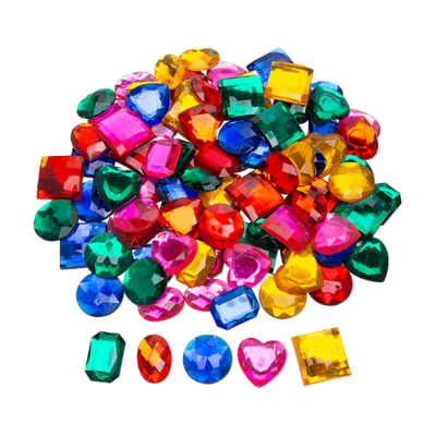 Adhesive Rhinestone Assorted Colors And Shapes 100/pk