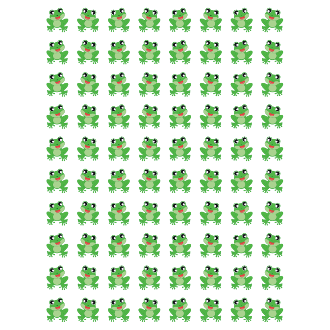 Frogs Chart Seal Stickers Round 13mm Color Print 10/pk