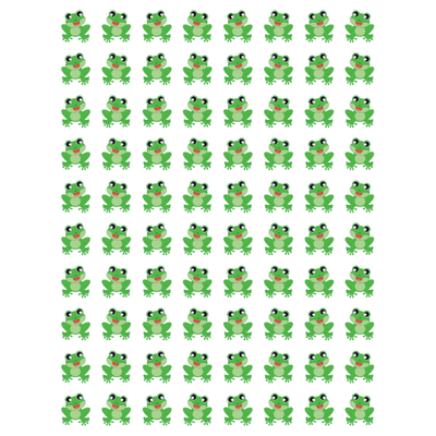 Frogs Chart Seal Stickers Round 13mm Color Print 10/pk