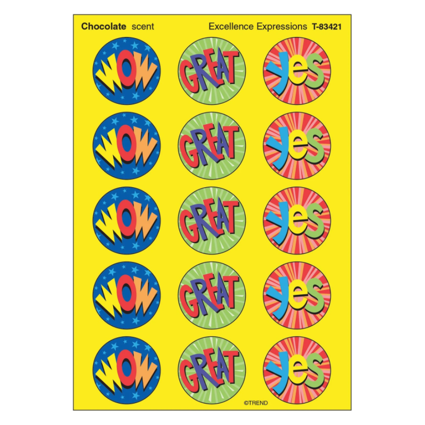 Chocolate Scent Stickers (Applause) 1" (4 Sheets)