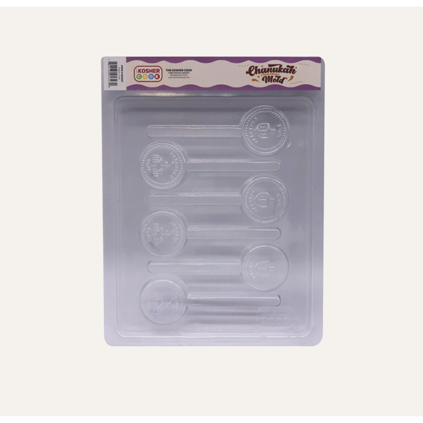 Chanukah Chocolate Mold - Lollipop Dreidel/Menorah