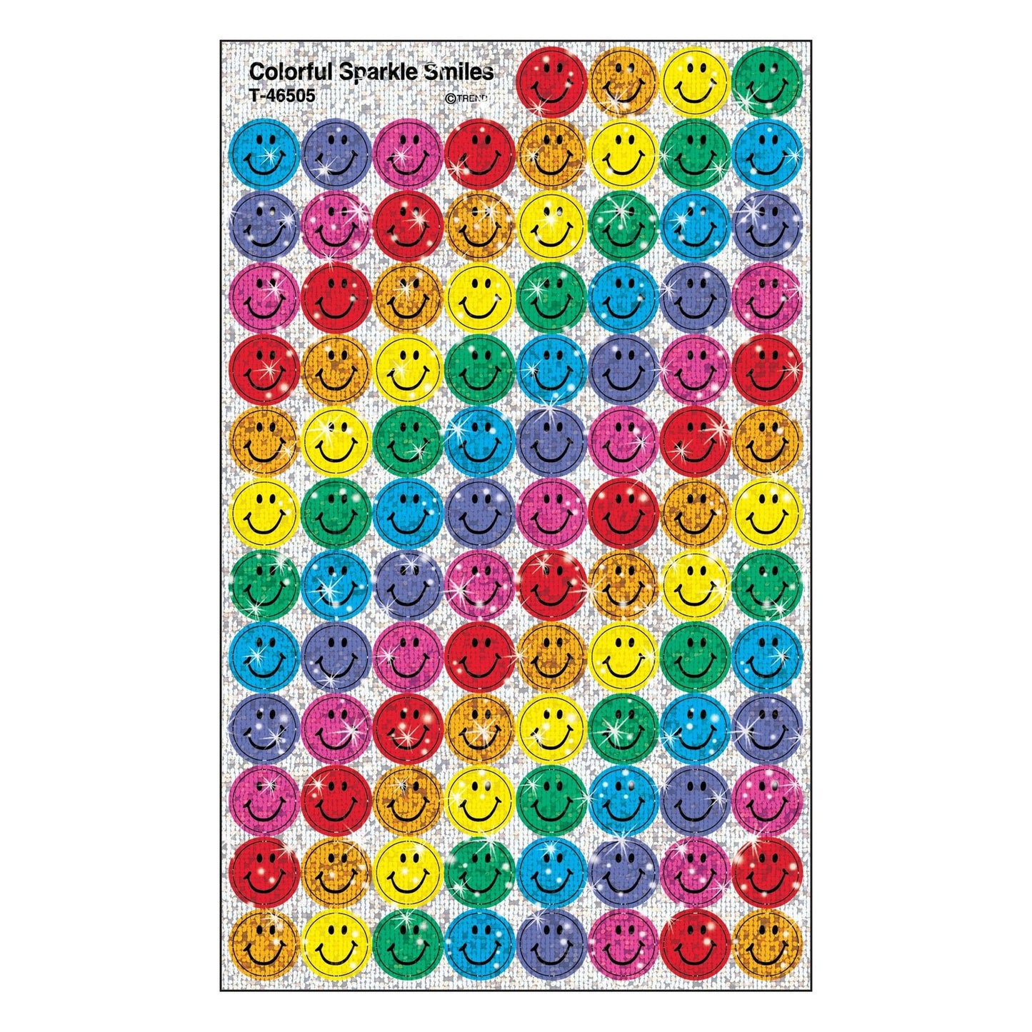Colorful Smiles Sparkle Stickers 400/pk (4 Sheets)