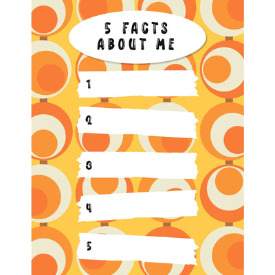 5 facts about me sheet 8.5x11 12/pk