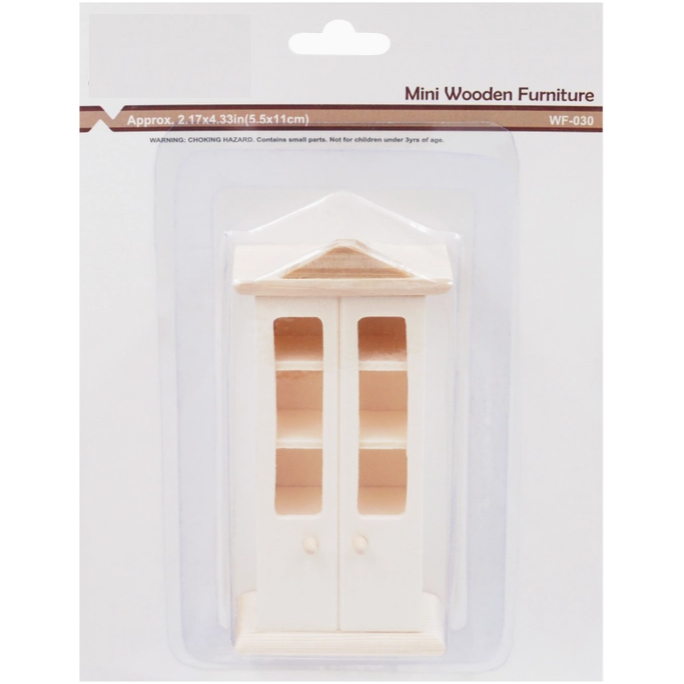 1 ct. Mini Wooden Furniture- Closet. 2.13"x4.33"
