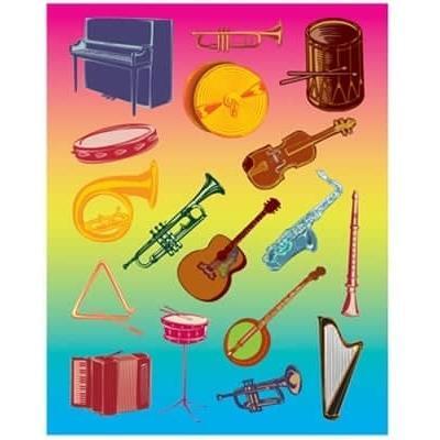 Musical Instrument Stickers 25 sheets