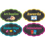 Chalkboard Brights Supply Labels