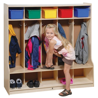 5-Section Locker with Seat/Step