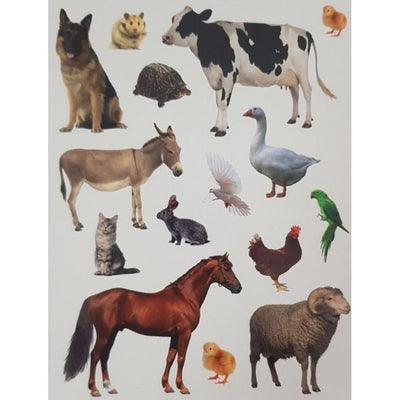 Farm Animal Die Cut Stickers (10 Sheets)