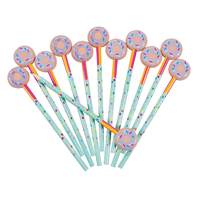 Donut Party Pencils with Eraser Topper 12/pk